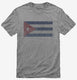 Retro Vintage Cuba Flag grey Mens