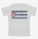 Retro Vintage Cuba Flag white Youth Tee