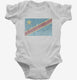 Retro Vintage Democratic Republic Of The Congo Flag white Infant Bodysuit