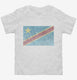 Retro Vintage Democratic Republic Of The Congo Flag white Toddler Tee