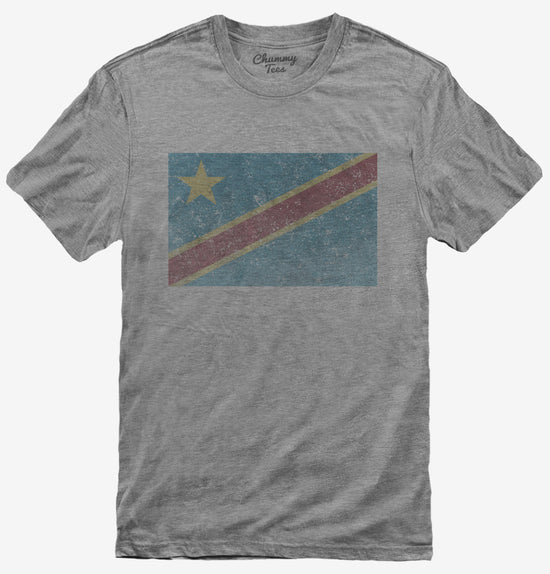 Retro Vintage Democratic Republic Of The Congo Flag T-Shirt