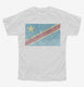 Retro Vintage Democratic Republic Of The Congo Flag white Youth Tee