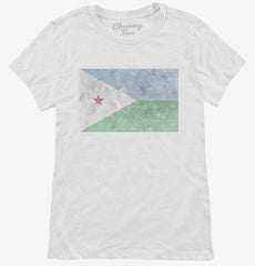 Retro Vintage Djibouti Flag Womens T-Shirt