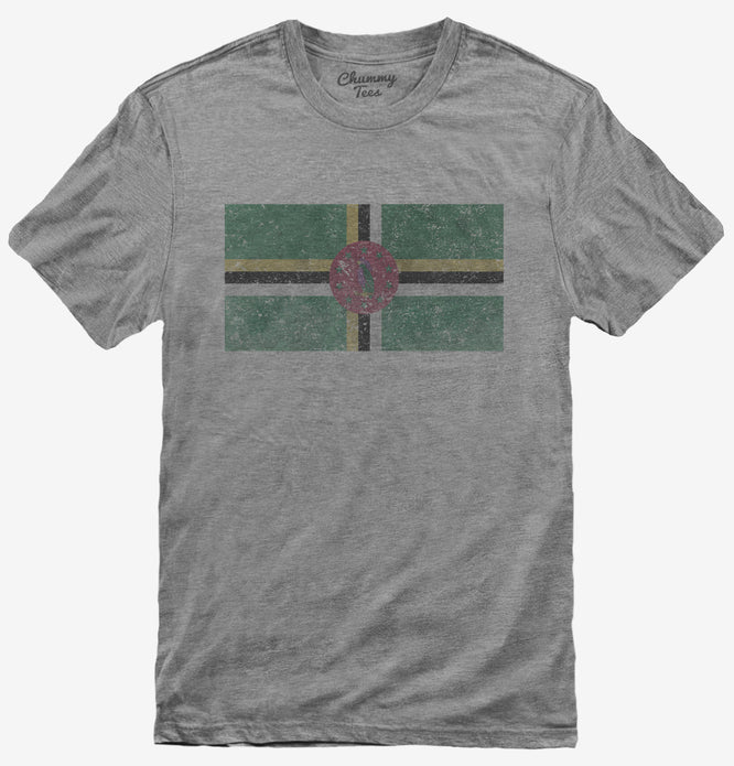 Retro Vintage Dominica Flag T-Shirt