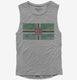 Retro Vintage Dominica Flag  Womens Muscle Tank