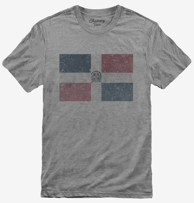 Retro Vintage Dominican Republic Flag T-Shirt