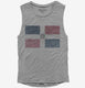 Retro Vintage Dominican Republic Flag  Womens Muscle Tank