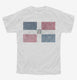 Retro Vintage Dominican Republic Flag white Youth Tee