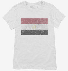 Retro Vintage Egypt Flag Womens T-Shirt