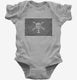 Retro Vintage Emanuel Wynn Pirate Flag grey Infant Bodysuit