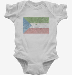 Retro Vintage Equatorial Guinea Flag Baby Bodysuit
