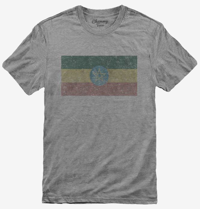 Retro Vintage Ethiopia Flag T-Shirt