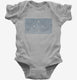 Retro Vintage Federated States Of Micronesia Flag grey Infant Bodysuit