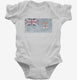 Retro Vintage Fiji Flag white Infant Bodysuit