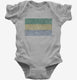 Retro Vintage Gabon Flag grey Infant Bodysuit