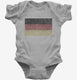 Retro Vintage Germany Flag grey Infant Bodysuit