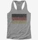 Retro Vintage Germany Flag grey Womens Racerback Tank
