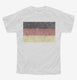 Retro Vintage Germany Flag white Youth Tee