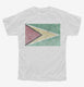 Retro Vintage Guyana Flag white Youth Tee