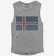 Retro Vintage Iceland Flag  Womens Muscle Tank