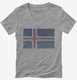 Retro Vintage Iceland Flag  Womens V-Neck Tee