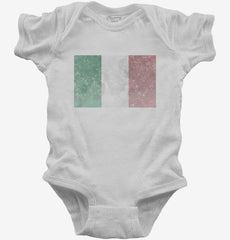 Retro Vintage Italy Flag Baby Bodysuit