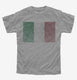 Retro Vintage Italy Flag grey Youth Tee