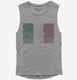 Retro Vintage Italy Flag grey Womens Muscle Tank