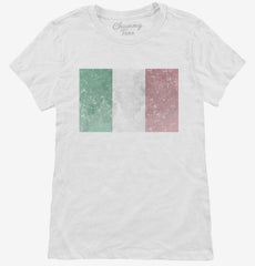 Retro Vintage Italy Flag Womens T-Shirt