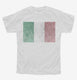 Retro Vintage Italy Flag white Youth Tee