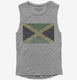 Retro Vintage Jamaica Flag grey Womens Muscle Tank