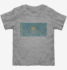 Retro Vintage Kazakhstan Flag Toddler Shirt