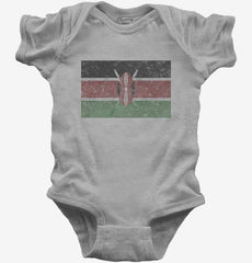 Retro Vintage Kenya Flag Baby Bodysuit