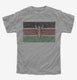Retro Vintage Kenya Flag grey Youth Tee