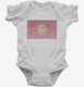 Retro Vintage Kyrgyzstan Flag white Infant Bodysuit