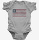 Retro Vintage Liberia Flag grey Infant Bodysuit
