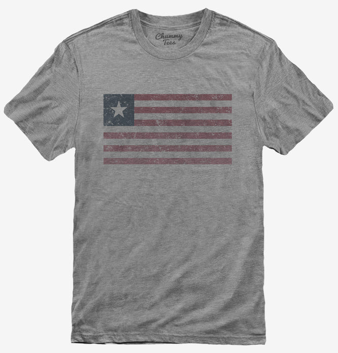 Retro Vintage Liberia Flag T-Shirt