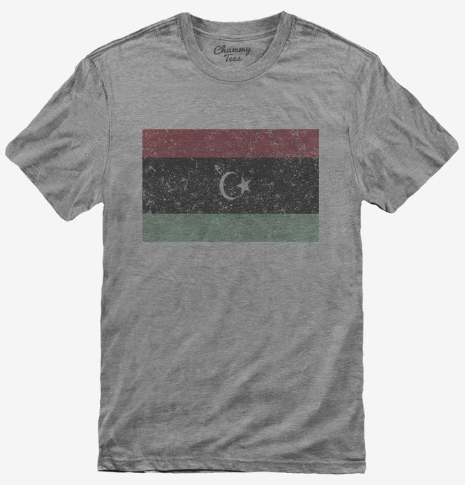 Retro Vintage Libya Flag T-Shirt