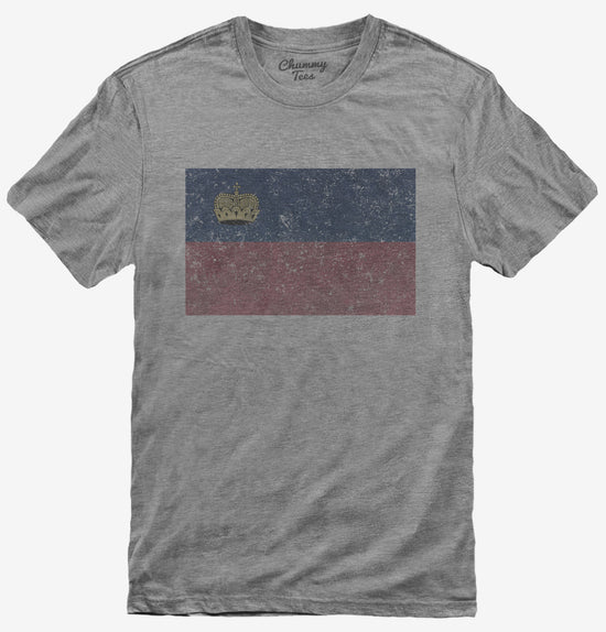 Retro Vintage Liechtenstein Flag T-Shirt