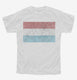 Retro Vintage Luxembourg Flag white Youth Tee