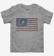 Retro Vintage Malaysia Flag grey Toddler Tee
