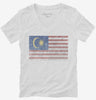 Retro Vintage Malaysia Flag Womens Vneck Shirt 666x695.jpg?v=1700531274