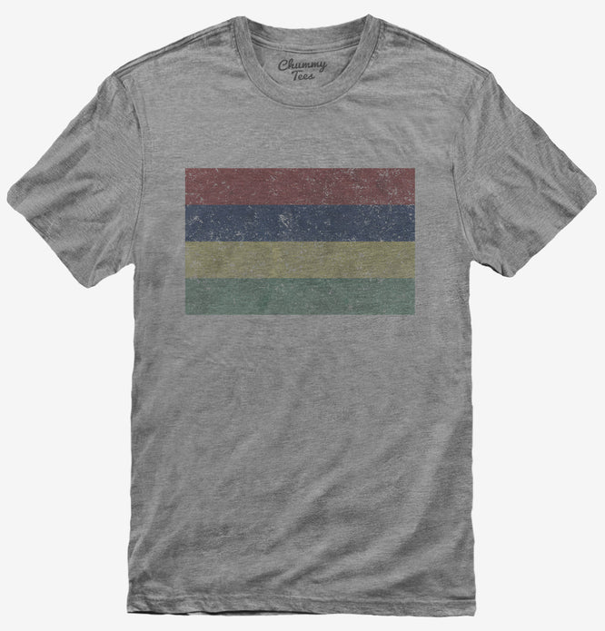 Retro Vintage Mauritius Flag T-Shirt