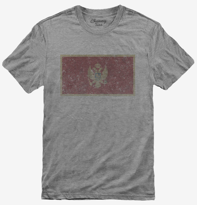 Retro Vintage Montenegro Flag T-Shirt