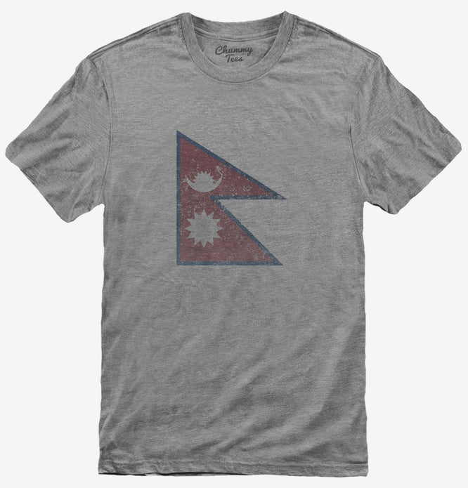 Retro Vintage Nepal Flag T-Shirt