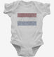 Retro Vintage Netherlands Flag white Infant Bodysuit