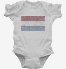 Retro Vintage Netherlands Flag Baby Bodysuit