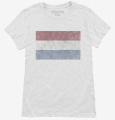 Retro Vintage Netherlands Flag Womens T-Shirt