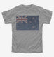Retro Vintage New Zealand Flag grey Youth Tee