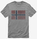 Retro Vintage Norway Flag grey Mens